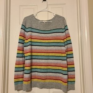 Talbots womans long sleeve striped sweater